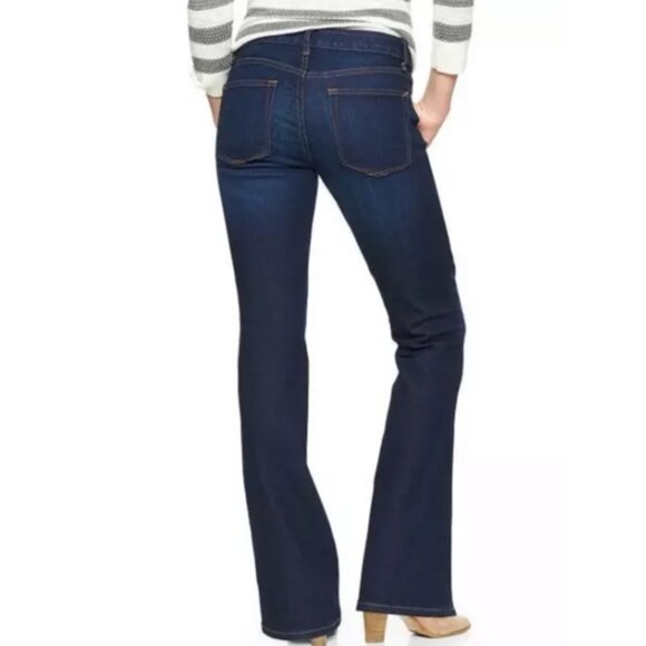 GAP Perfect Boot Denim Jeans Dark Wash Mid Rise Denim 27/4R - Picture 3 of 14